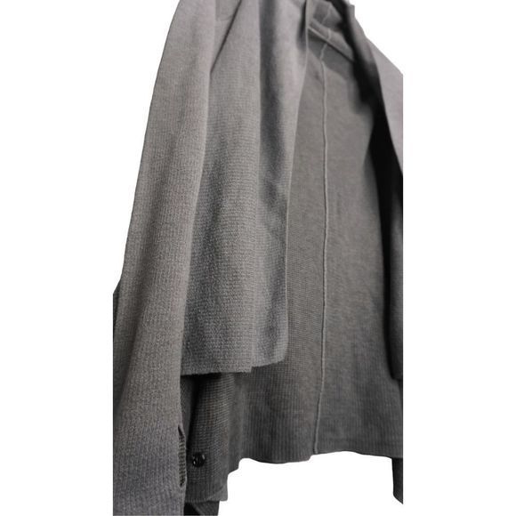 Lululemon 4 Gray Boolux Cashmere Angora Reflection Wrap‎ Cardigan Reversible Top - Picture 5 of 8